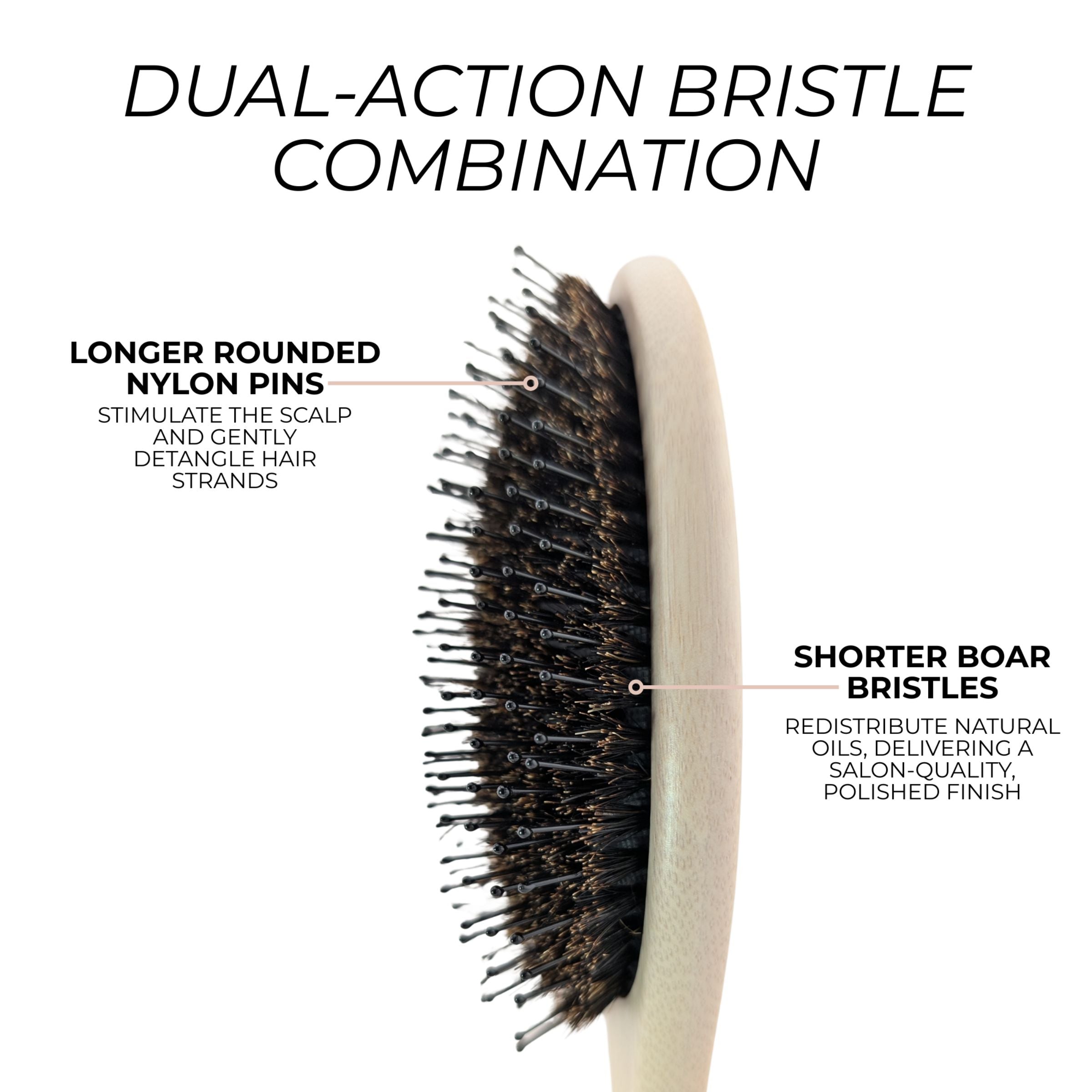 Volo Frizz Out Hairbrush in use